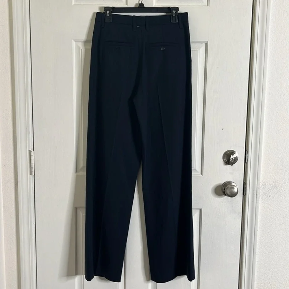 A.L.C. Charles Pants sz 0 Wide Leg High Rise‎ Minimalist Wool Blend Quiet Luxury